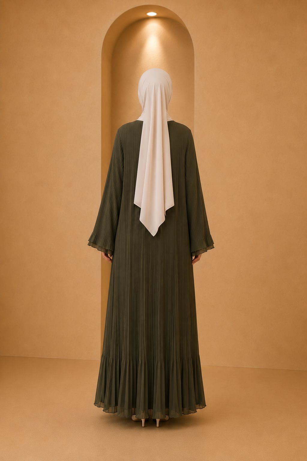 Safa | Chiffon Pleated Dubai Robe