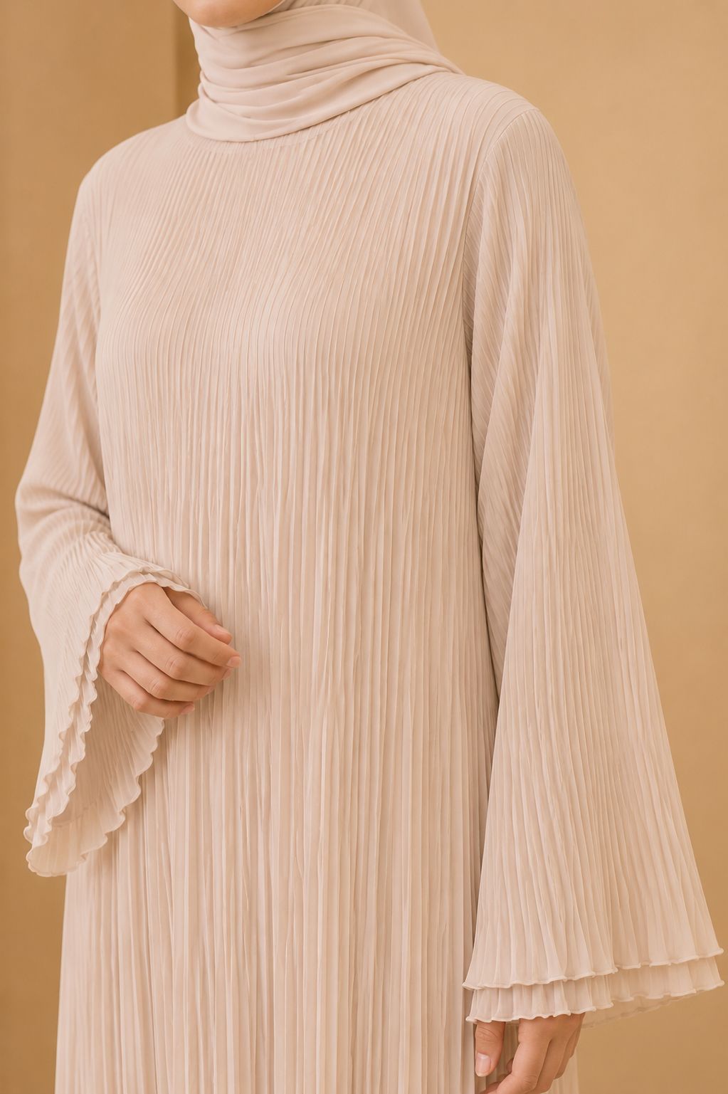 Safa | Chiffon Pleated Dubai Robe
