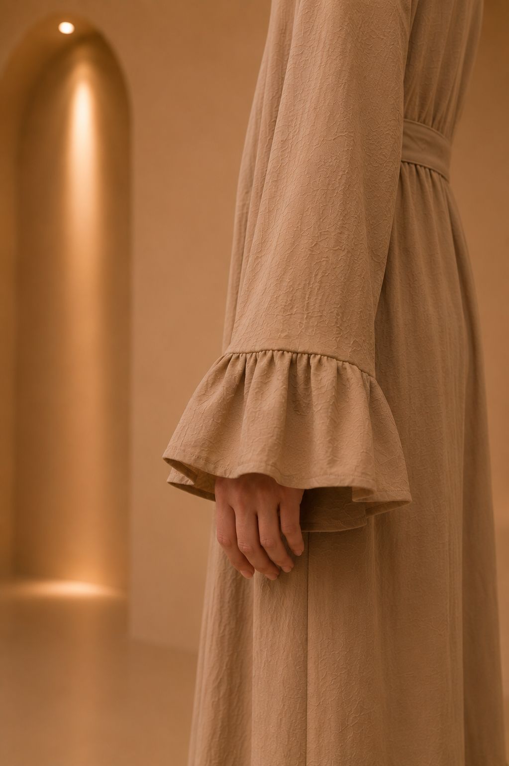 Laila | Solid Patchwork Modest Dress
