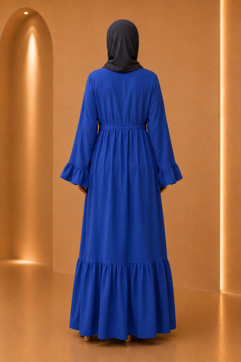 Laila | Solid Patchwork Modest Dress