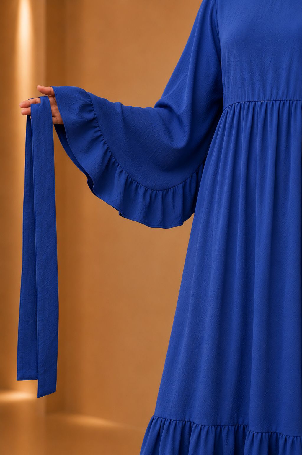 Laila | Solid Patchwork Modest Dress