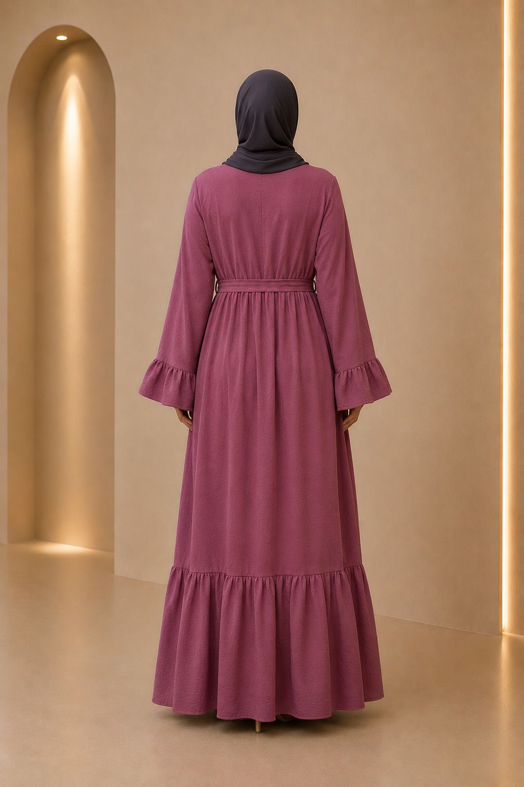 Laila | Solid Patchwork Modest Dress