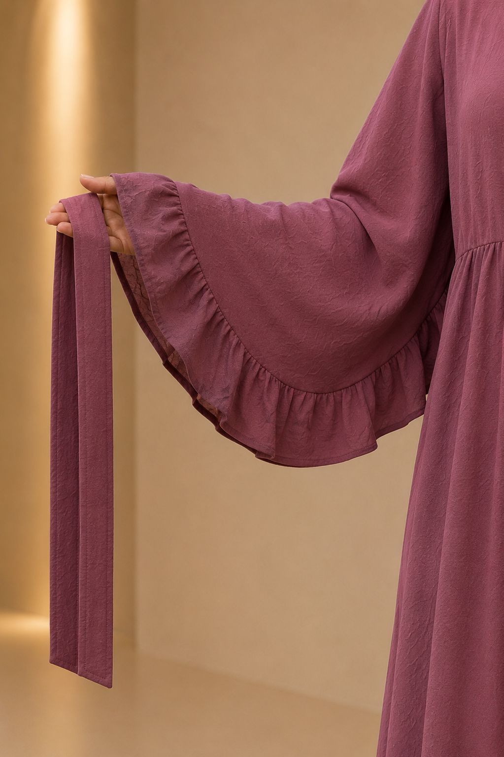 Laila | Solid Patchwork Modest Dress