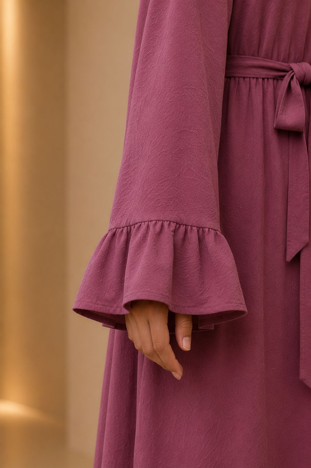 Laila | Solid Patchwork Modest Dress