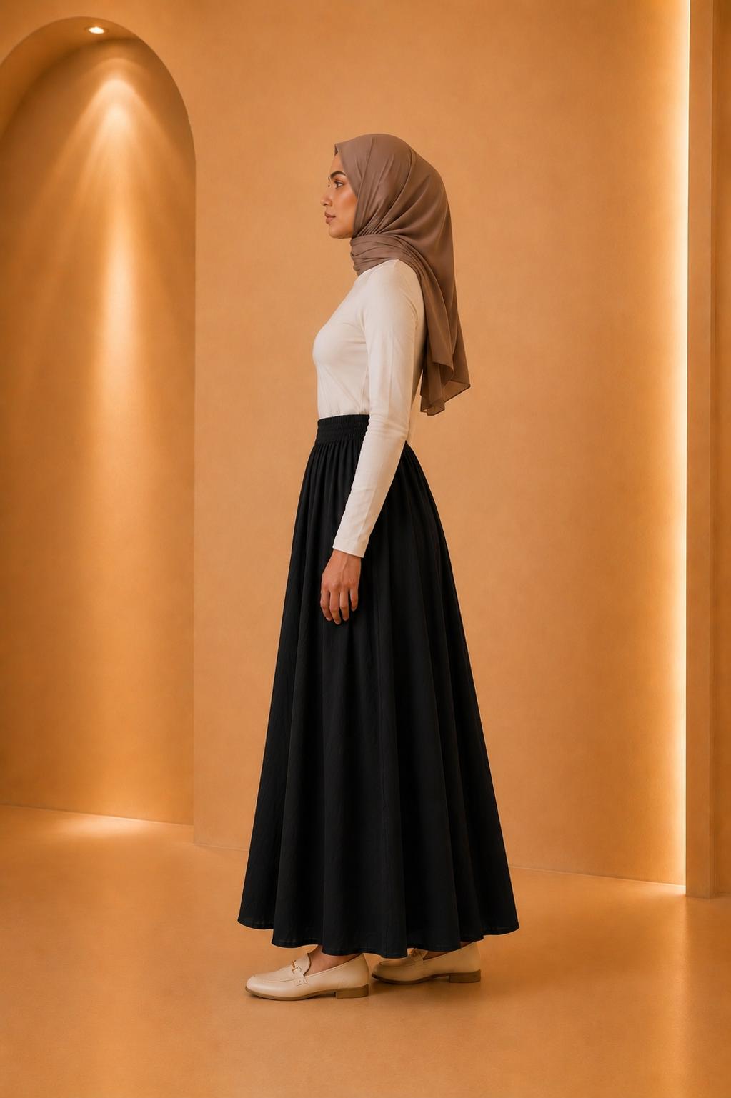 Rania | High Waist Pleated Modest Dress