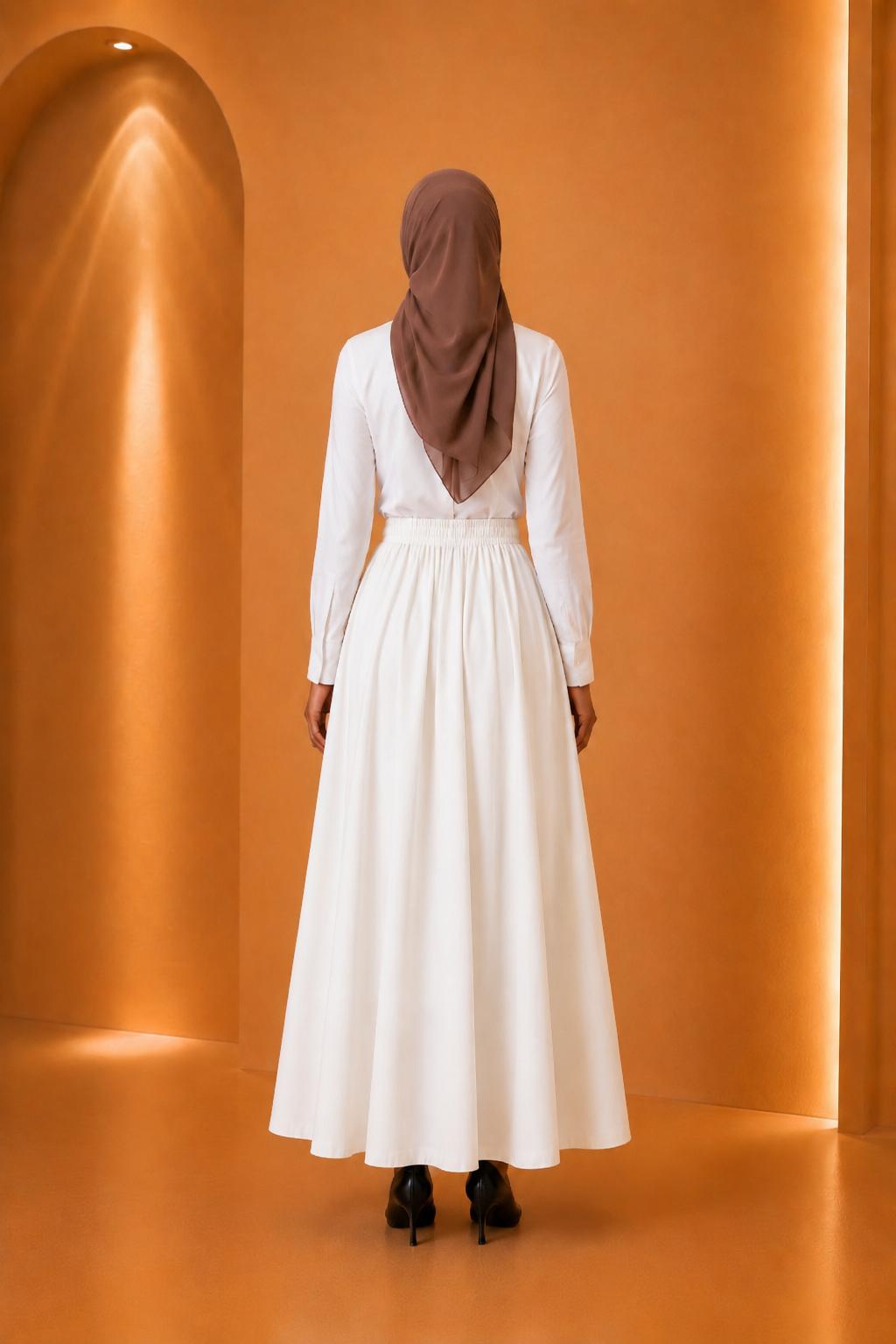 Dina | High Waist Tailored Modest Skirt