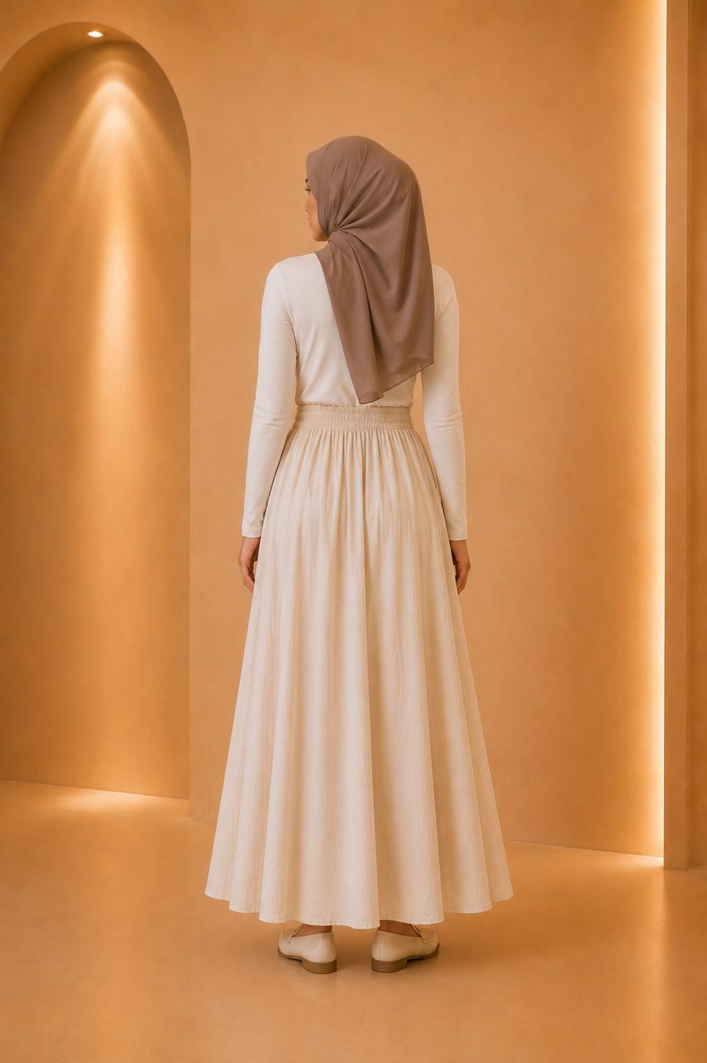 Rania | High Waist Pleated Modest Dress