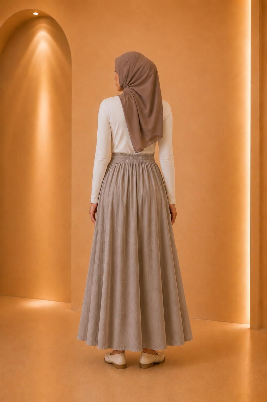 Rania | High Waist Pleated Modest Dress