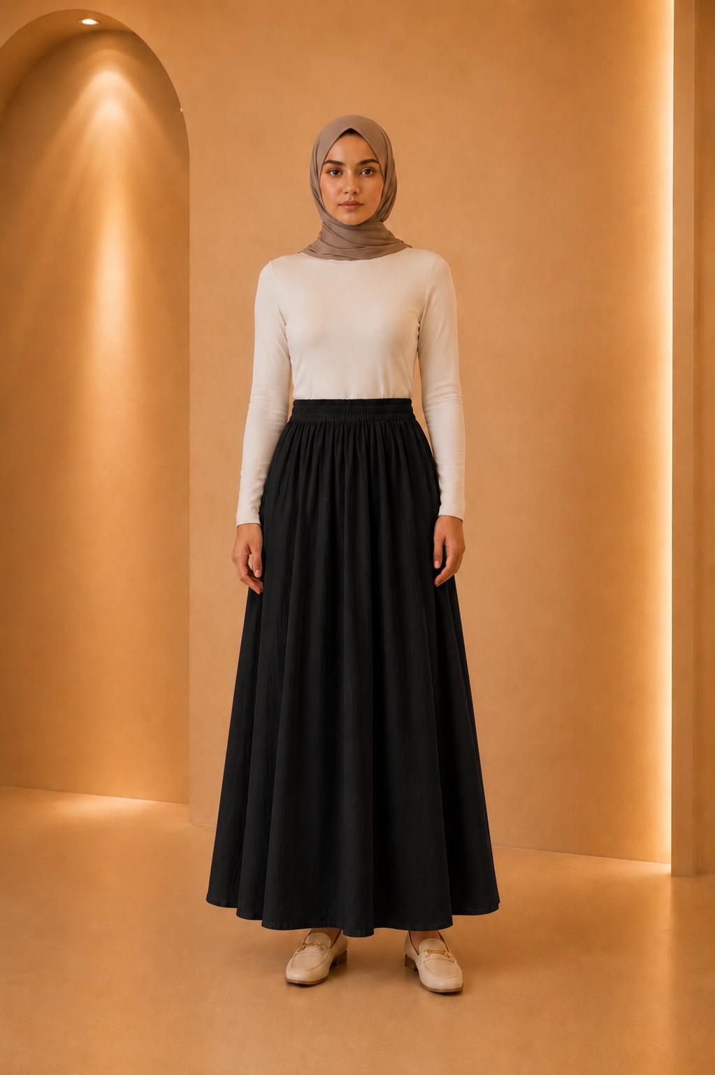 Rania | High Waist Pleated Modest Dress
