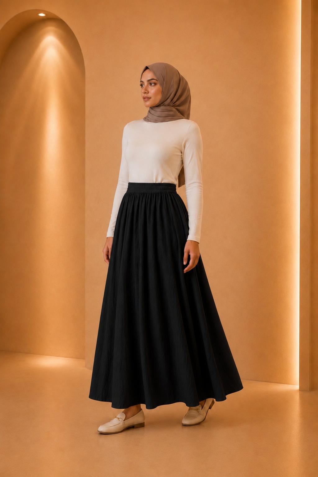 Rania | High Waist Pleated Modest Dress