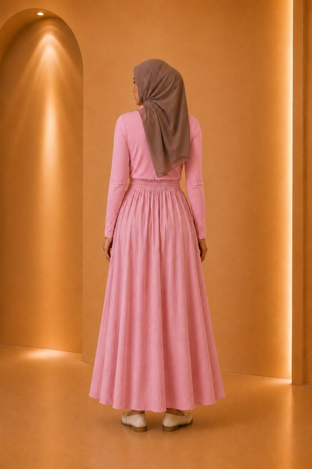 Rania | High Waist Pleated Modest Dress