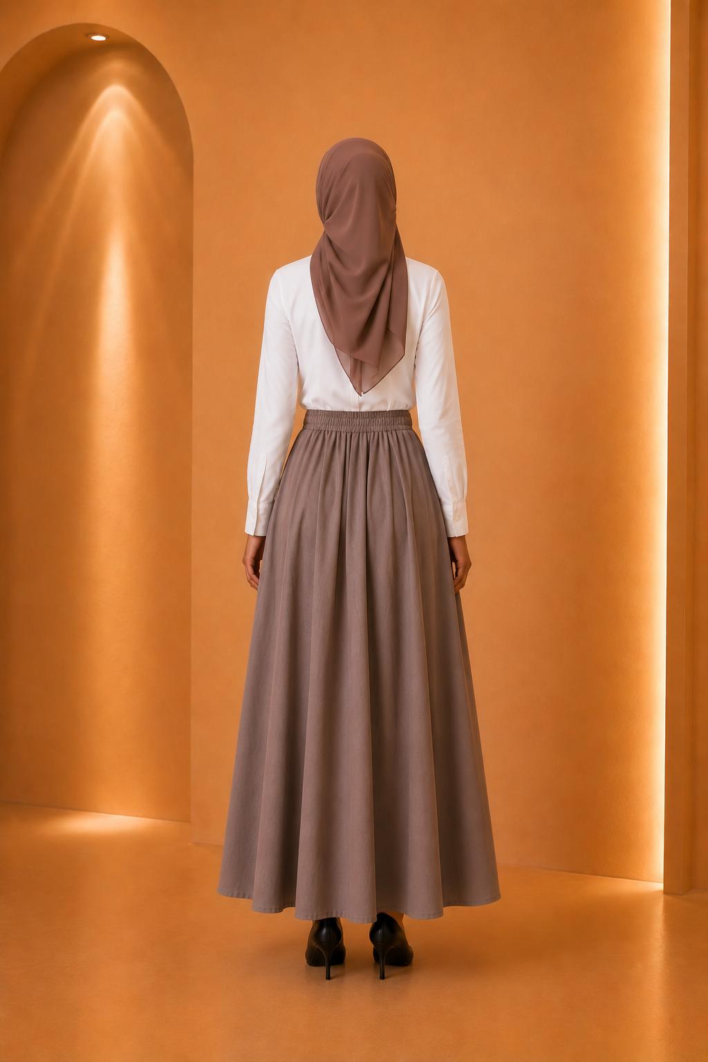 Dina | High Waist Tailored Modest Skirt